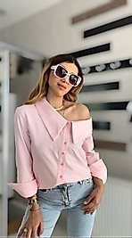 Bebe yaka pembe gömlek