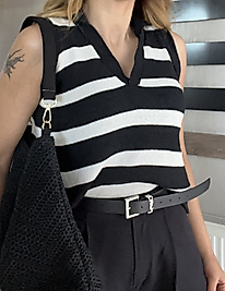 yazlık triko çizgili